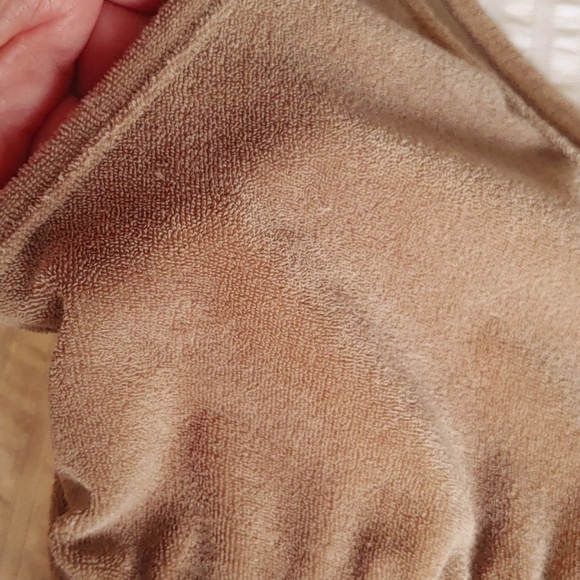 NWT Women's Zara Tan Cotton Blend Crop Top Large - Picture 6 of 12